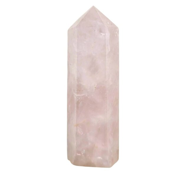 Rose Quartz Crystal Tower Point Hexagonal 4 Inches Polished Natural Stone - Picture 2 of 11